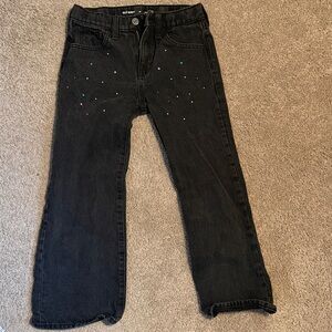 Old Navy Kids Black Jeans with Colorful Accents